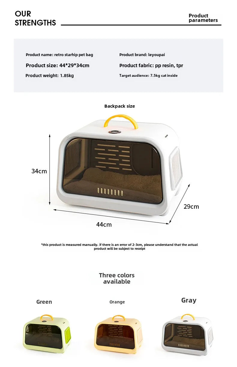 High Appearance Level Cat Bag Portable Stress Proof Large Capacity Capsule Cat Carrier Pet Small Dog Bag Cat Backpack Carrier