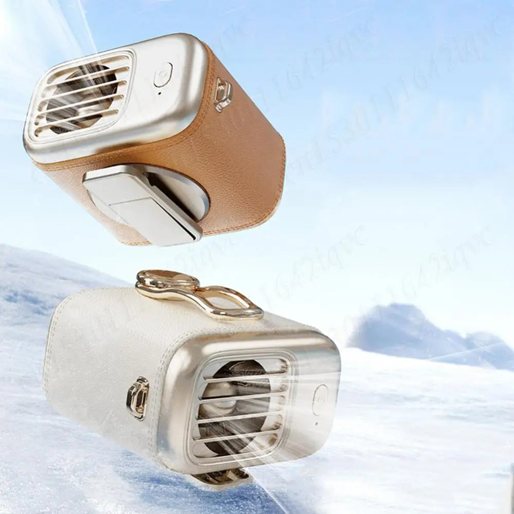 Waist/Neck Desktop Fan Portable Air Cooling Fan 4000mAh Clip-on Air Conditioner Fans Auto Ventilator Quiet Neckband Fan Cooler