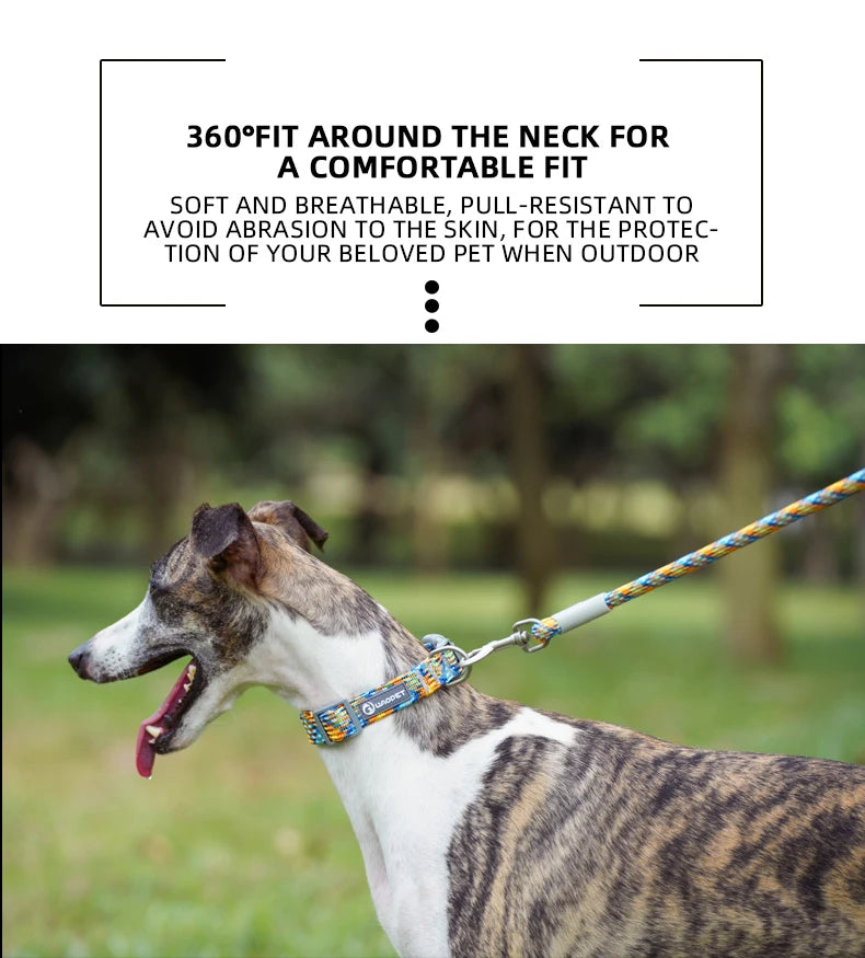 Adjustable Puppy Dogs Collar Medium Large For Dog Choker Ring Durable Reflective Nylon Pet Cat Collar Breathable Bulldog Harness