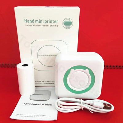 Portable Mini Thermal Printer Wireless BT 203Dpi C9 C15 C19 Photo Label Memo Picture Label Printers with USB Cable Text Printers-ADS1401