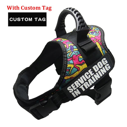 Nylon Personalized Dog harness Reflective Adjustable Harness for Small Medium Large Dogs No Pull Dog Harness for Dropshipping