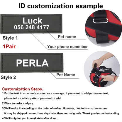 Nylon Personalized Dog harness Reflective Adjustable Harness for Small Medium Large Dogs No Pull Dog Harness for Dropshipping