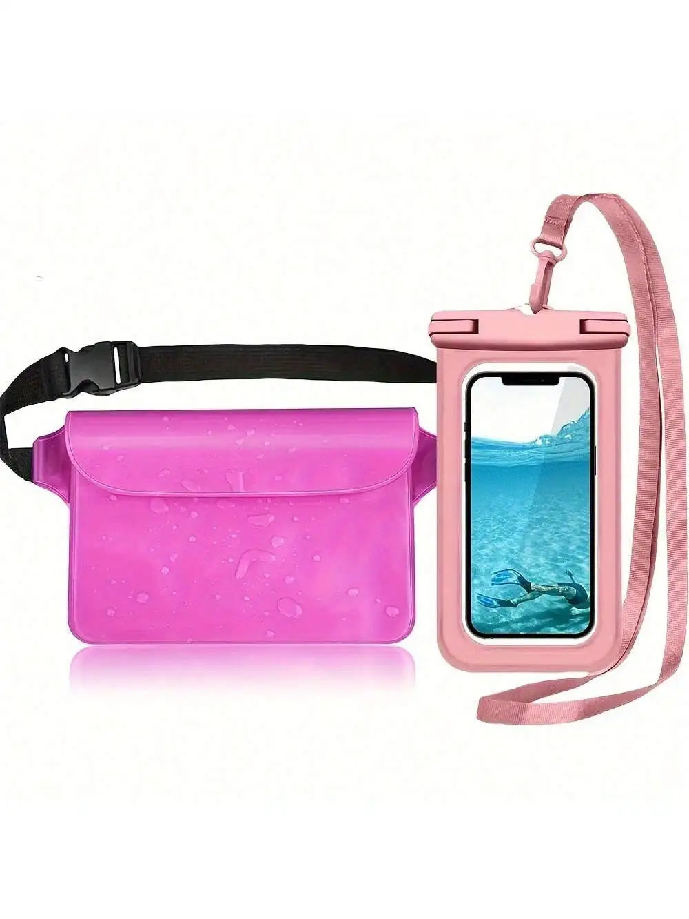 Waterproof Pouch Bag + Phone Case, Waterproof Case Dry Bag For Beach, Swim, Boating, Kayaking, Hiking, Protect Phone