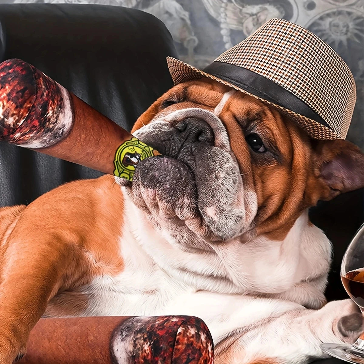 Funny Interactive Dog Toys - Cigar Design Plush Squeaky Pet Toys Grinding Teeth Creative Chew Toy For Small Medium Dog