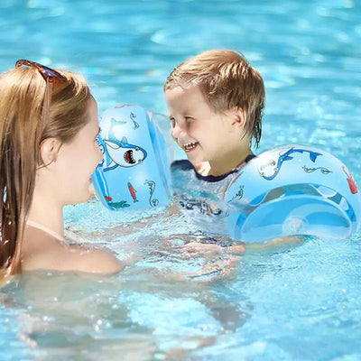 1 pair Swimming Armband Swimming Floatation Armring Pool Floats for Adult Child Water Play Equipment Inflatable Buoys Pool Toy