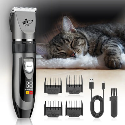 Professional Dog Hair Clipper Pet Trimmer Cat Shaver Animal Foot Hair Cutting Machine Grooming Kit for Sheeps Rabbits