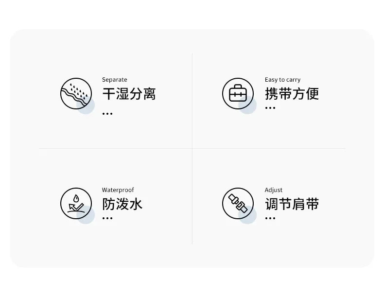 Multifunctional Wet-dry Swimming Bag for Men Women Portable Swming Storage Bag Waterproof Swim Organizer Gym Fitness Sports Bag