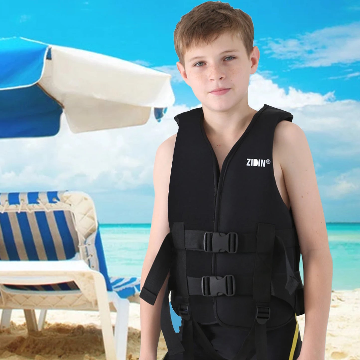 Kayak Life Vest Adults And Kids Surf Life Jacket Water Sports Boating Swimming Surfing Drifting Buoyancy Jacket Life Vest