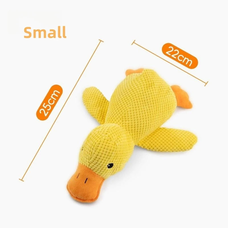 Dog Toy Plush Companion Sleeping Duck Anti Biting Molar Cleaning Relief Boring Duck Sound Pet Toy