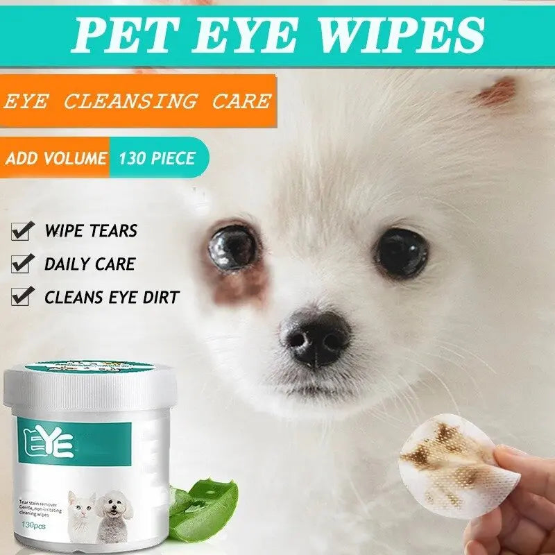 Universal Pet Eye Wipes Cats And Dogs Tearmark Wet Wipes Eyes Ears Cleaning Paper Towels Products Gentle Tear Stain Remover