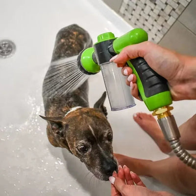 dog shower, grooming, spray