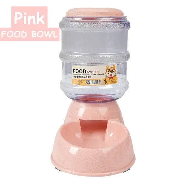3.8L Dog Automatic Feeders Plastic Water Bottle Cat Bowl Feeding and Drinking Dog Water Dispenser Pet Feeding Bowl Pet Supplies