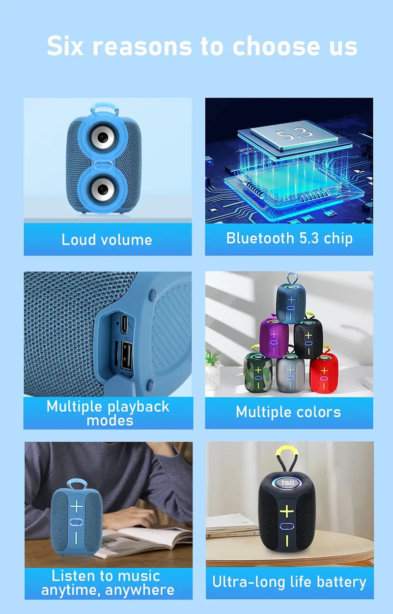 Portable Mini  Bluetooth Speaker,Sound Box Subwoofer: