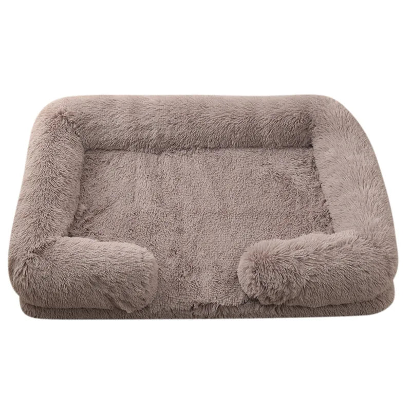 Winter Rectangular S M L XL Dog Beds Washable Plush Fluffy Dog Cat Bed Mat Pet Cushion Big Medium Kennel House camas para perro