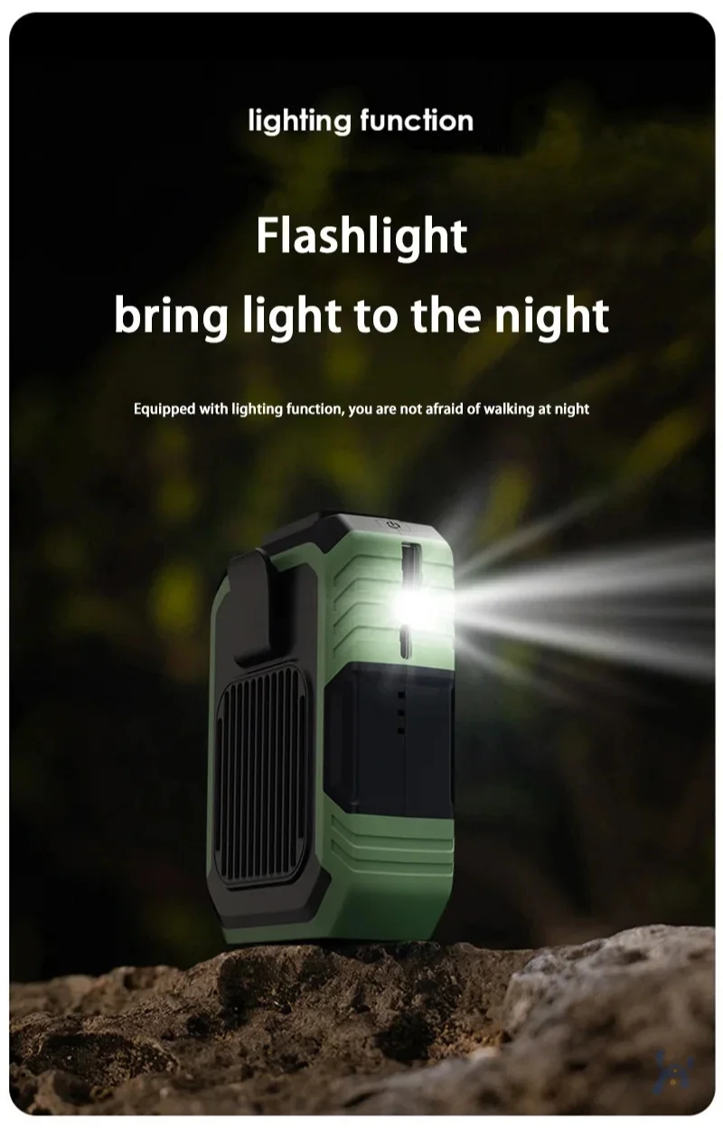 Xiaomi MIJIA 4000mAh Outdoor Hanging Neck Waist Clip Fan Wearable Portable Fans 3 Speed USB Rechargeable Emergency Mobile Power