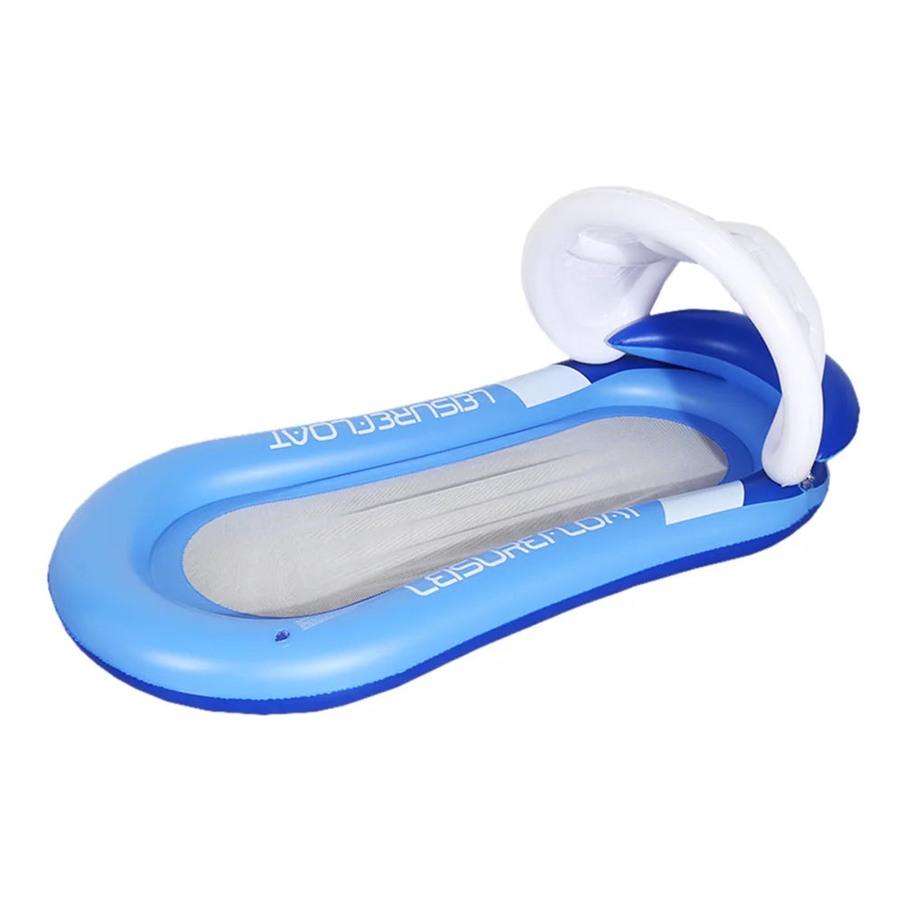 Inflatable Float Hammock floaties for adults Perfect for Poolside Lounging Swimming Pool Loungers Beds Foldable Striped Parties