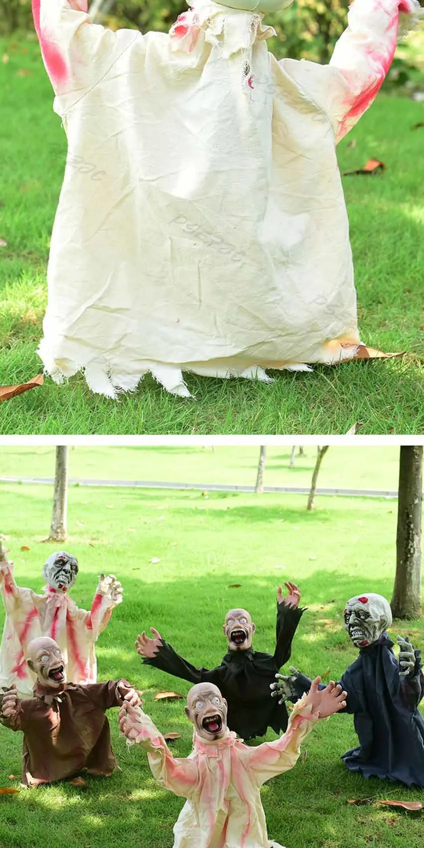 Halloween Horror Decoration To Insert Large Swing Ghost New Voice Control Decoration Scary Props Home Garden Decoration