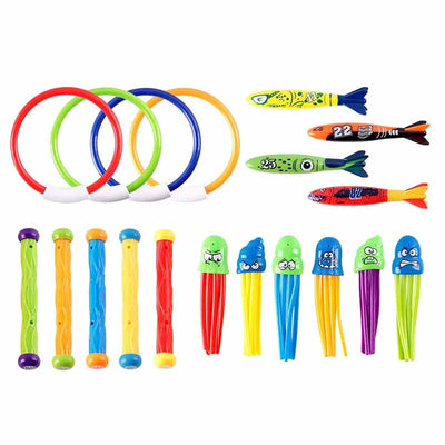 Children's Summer Water Play Toys Creative Pool Party Swimming Props Accessories Treasure Hunt Diving Stick Jellyfish Toys