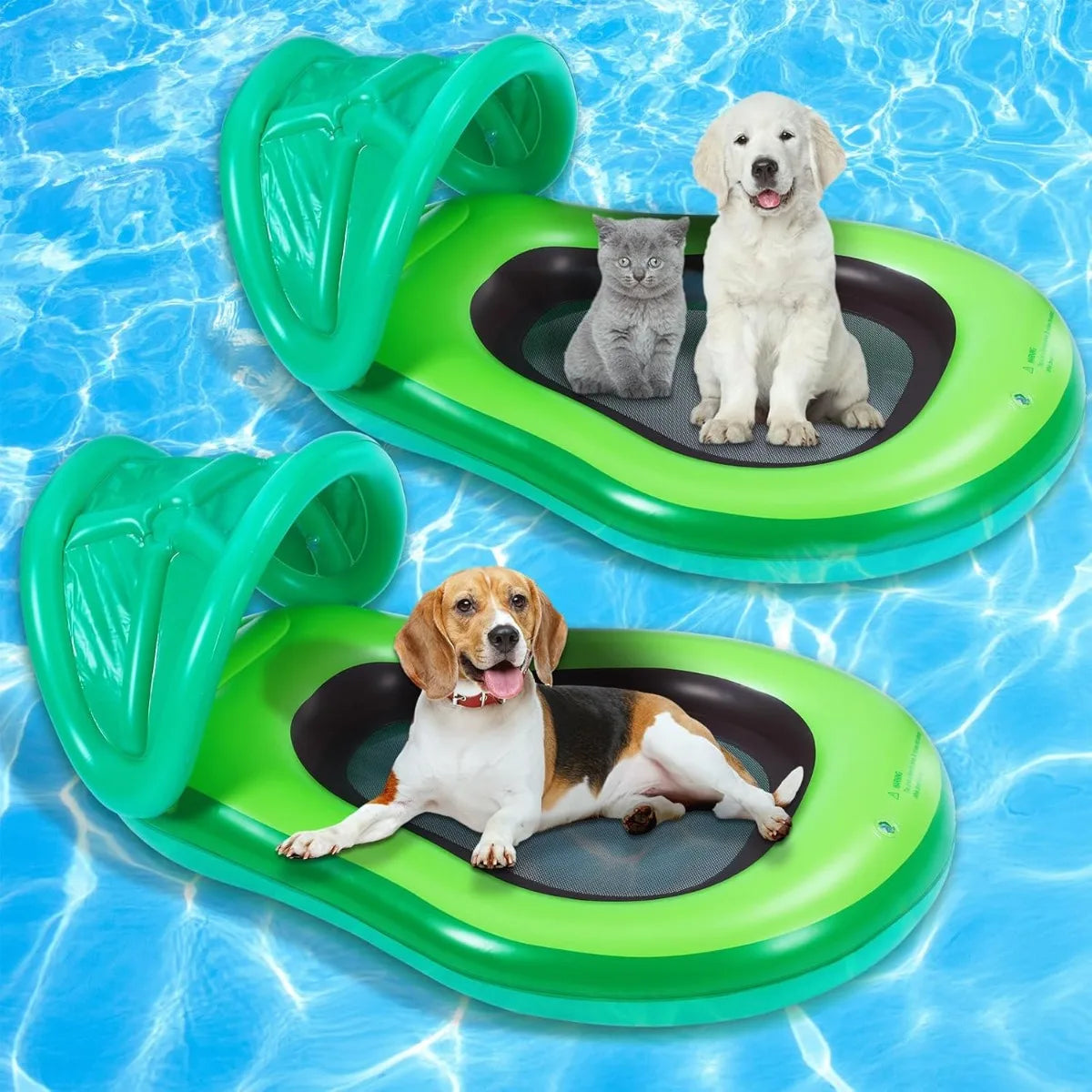 1PCS Avocado Dog Pool Floats Durable PVC Inflatable Convenient Storage Pet Dog Floating Mat for Summer Swim Pool Pet Water Toys