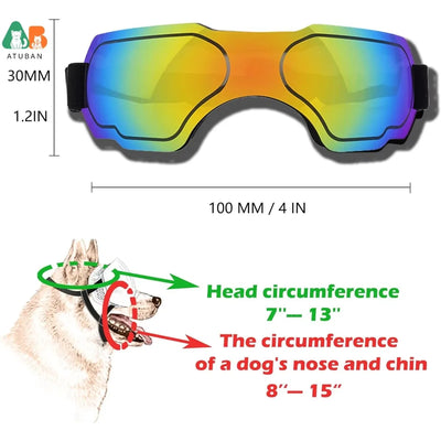 Small Dog Sunglasses,Dog Goggles with Adjustable Strap UV Protection Winproof Dog Puppy Sunglasses,Suitable for Dog Pet Glasses