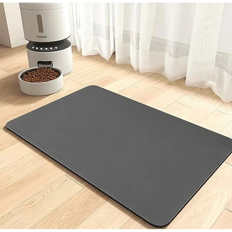 Pet Feeding Mat-Absorbent Pet Placemat for Food and Water Bowl, with Waterproof Rubber Backing, Quick Dry Water Mat for Dog Cat