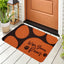 Orange and Black Dog Paw Print Pet Doormat Non-slip and Wear-Resistant "Wipe Paws" Floor Mats Suitable for Indoor and Outdoor