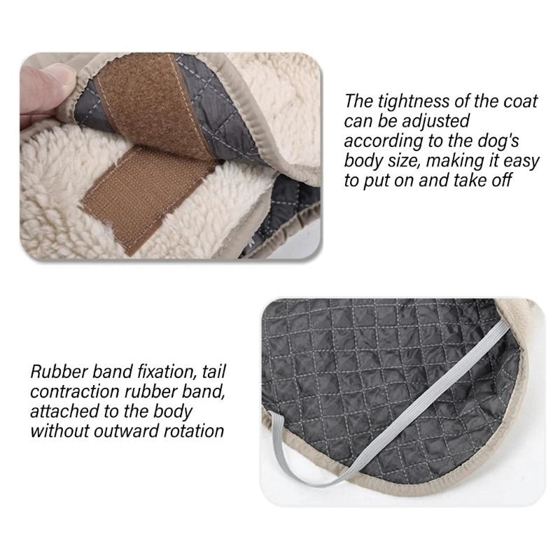 Dog Winter Apparel Furry Vest Indoor Outdoor Use Clothes Sweatshirt Outfit Winter Apparel Walking Camping