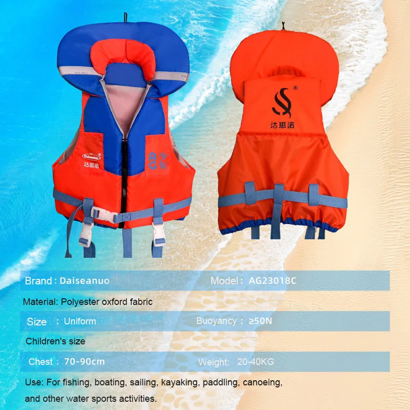 Kids Swimming Life Jacket Vest 30- 50 lbs Approved Aids Paddling Surfing Safe Buckle Straps Saved Life Jackets Toddler Lifeguard