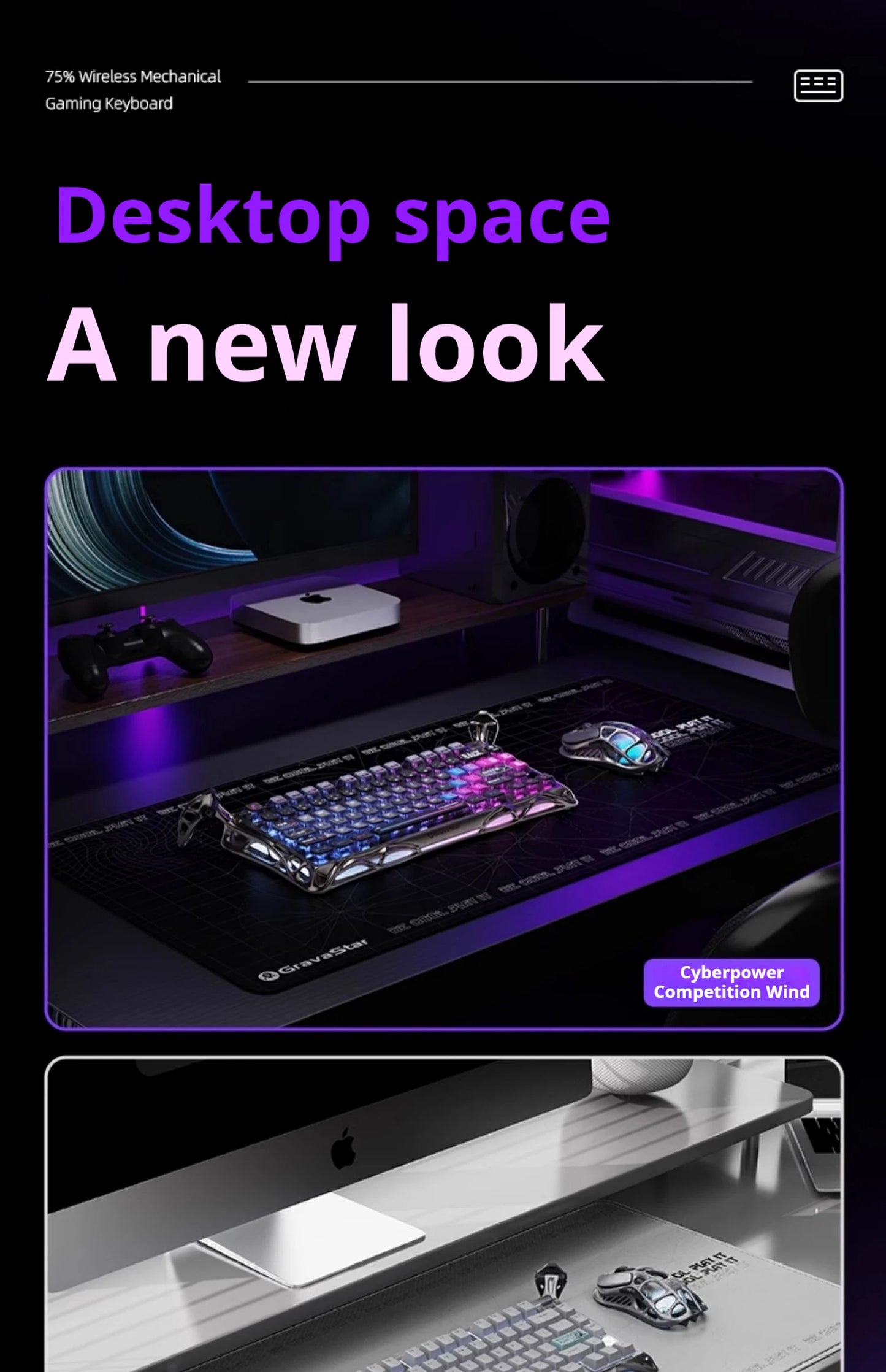 75k1 Pro Gaming  Mechanical Keyboard 79-Key Tri-Mode Connection Full-Key Hot-Swappable Aluminum Shell Fps Esports Games Keyboard