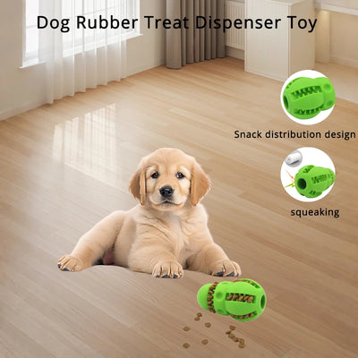 Dog Treat Dispenser Toy Soft Rubber Puppy Chew Teeth Cleaning Interactiv Supeak Small Dog Snack Toy For Training And Dental Care