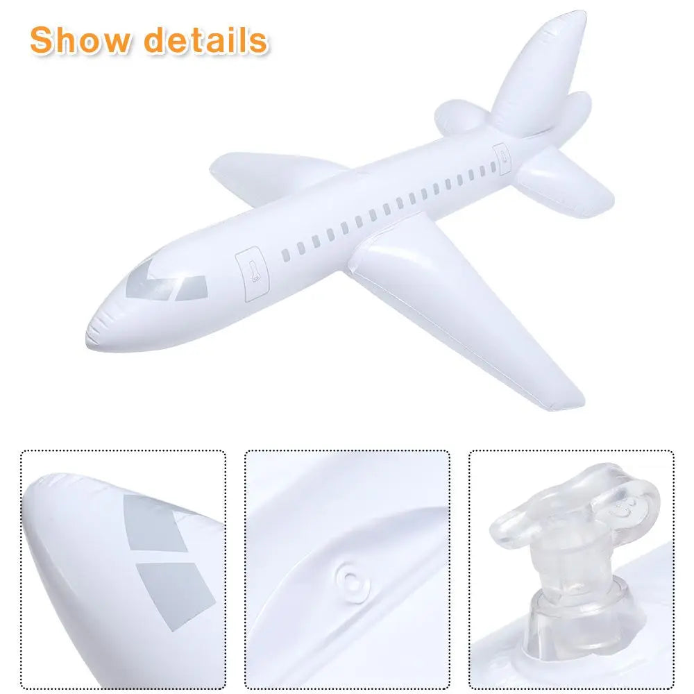 100cm Inflatable Airplane Float Airplane Ball with Inflatable Tube for Outdoor Swimming Outdoor Inflatable Toy For Kids