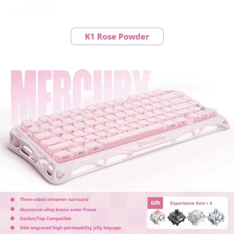 75k1 Pro Gaming  Mechanical Keyboard 79-Key Tri-Mode Connection Full-Key Hot-Swappable Aluminum Shell Fps Esports Games Keyboard