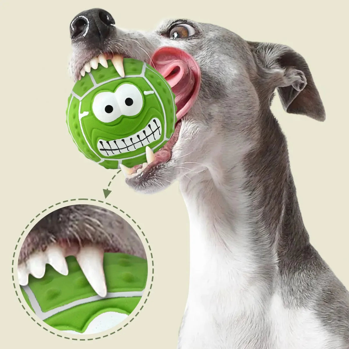New Smiley Face Ball Latex Sound Toy Molar Teeth Cleaning Pet Latex Ball Dog Toy Pet Supplies