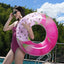 PVC Thickened Inflatable Adults Swimming Ring Fruit Lemon Swim Circle Pool Float Summer Beach Party Floating Circle on Water