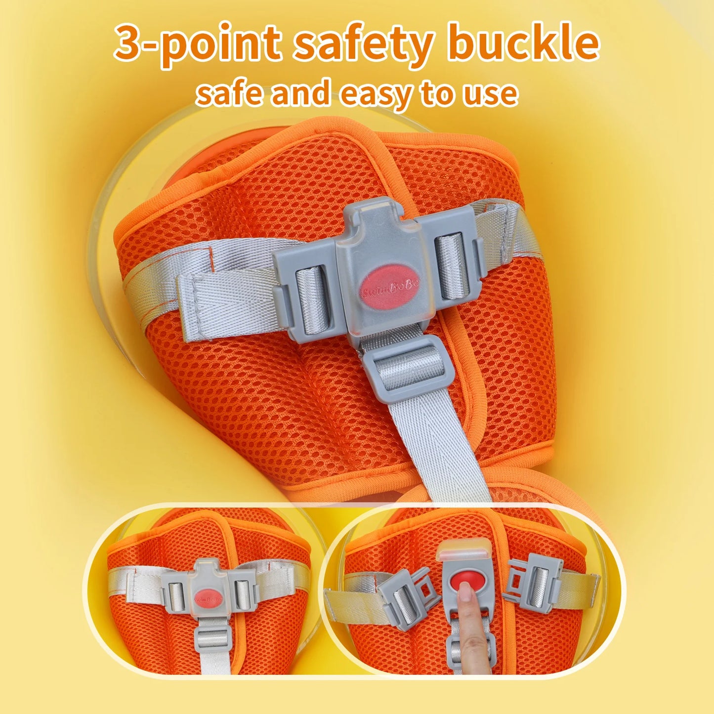 Swimbobo  New Upgrade Cute Cartoon Safety PVC Pool Float Baby Inflatable Swimming Infant Floating Kids Ring Circle Summer Toys