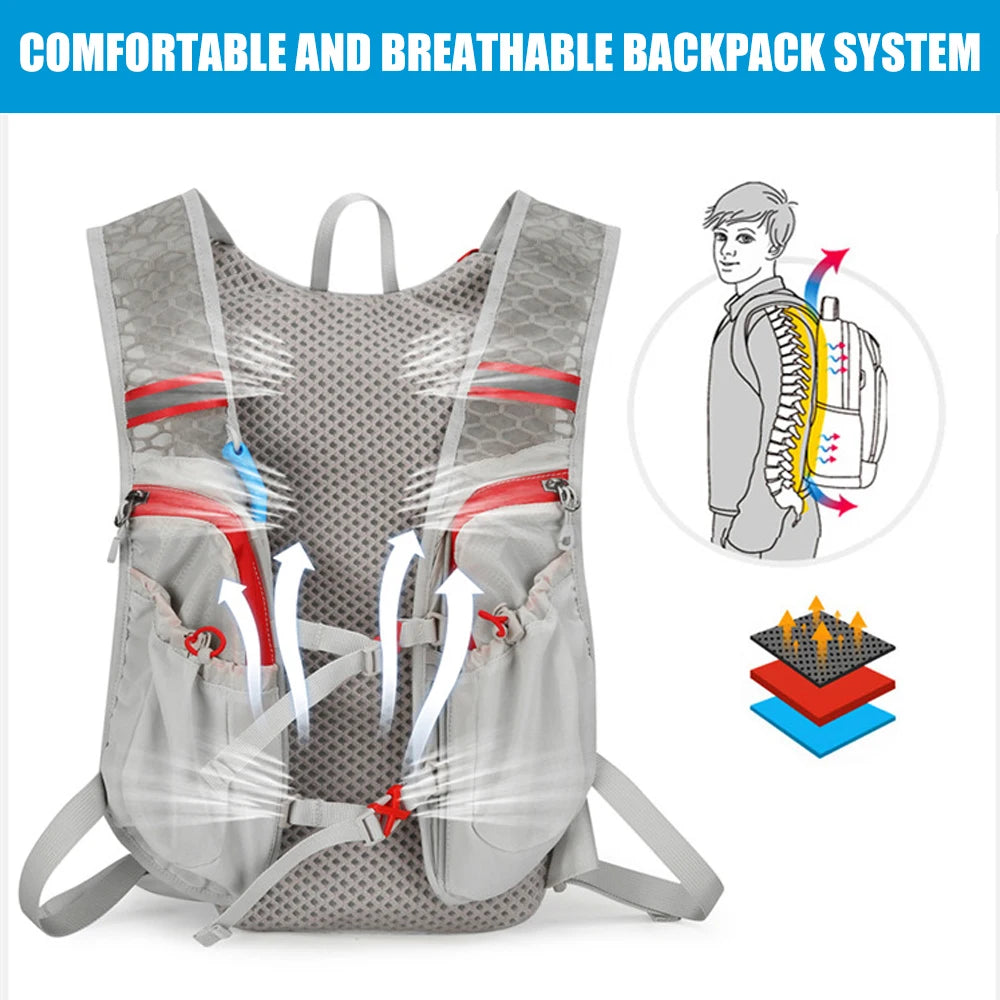 1PCS Running Hydration Vest Pack - Backpack Great for Outdoor Sports of Running Hiking Camping Cycling Skiing