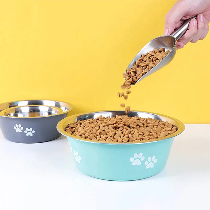 Cute Elevated Dog Bowls for Medium and Large Dogs - Stainless Steel Feeding and Water Bowls