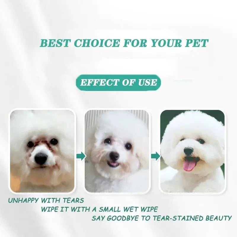 Universal Pet Eye Wipes Cats And Dogs Tearmark Wet Wipes Eyes Ears Cleaning Paper Towels Products Gentle Tear Stain Remover