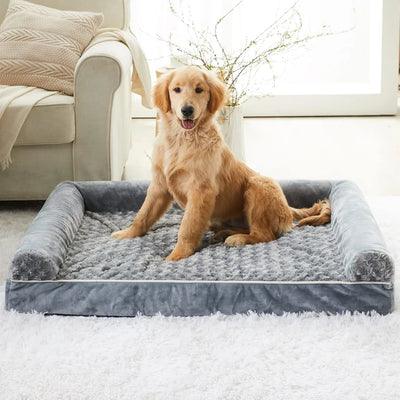 Luxury Dog Bed Memory Foam Mat Dog Accessories Waterproof All Season Universal Machine Washable Bed for Dog Bed Medium Size Dog