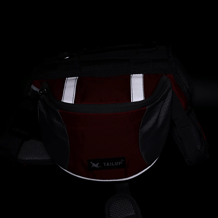 Oxford Fabric Outdoor Dog Backpack Double snack bag, dog training bag Waterproof Reflective Saddle Bag Medium Large Dog Tactical