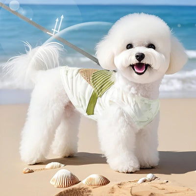 Summer Dog Cool Clothes Fashion Dog Vest Breathable Puppy Sunscreen Clothing Cute Print Cat Vest with Pocket Pet Pullovers Shirt