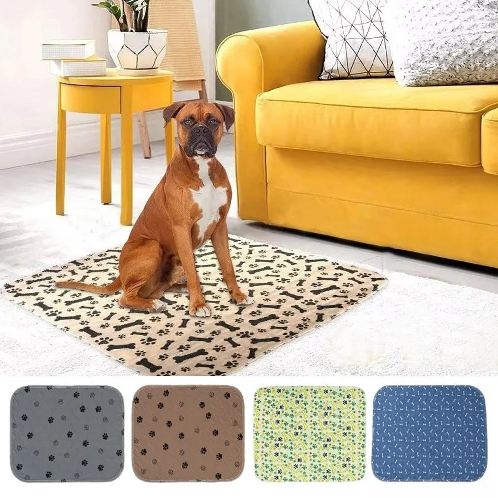 Absorbing Pad Waterproof Puppy Pee Pad Reusable Fast Absorbing Pet Bed Mat Soft Non-slip Dog Urine Pad Pet Training