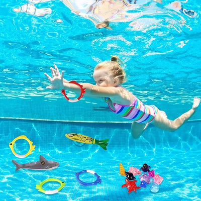 Kids Summer Shark Rocket Throwing Toy Swimming Pool Dive Game Water Fun Games Pool Toys Baby Water Educational Bath Toys Gifts