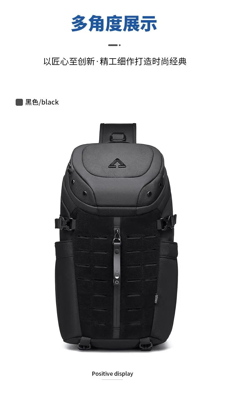 Ozuko Chest Bag Cross bag men Waterproof USB Man Crossbody Bag Anti-Theft Short Travel Messenger Sling Fashion Designer