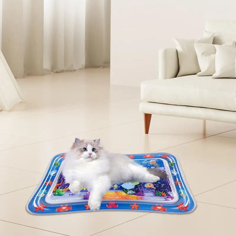 Water Sensory Playmat for Pet cat dog Play Water Sensory Playmat Cool summer Kittens Puppies Cooling Bed Mats