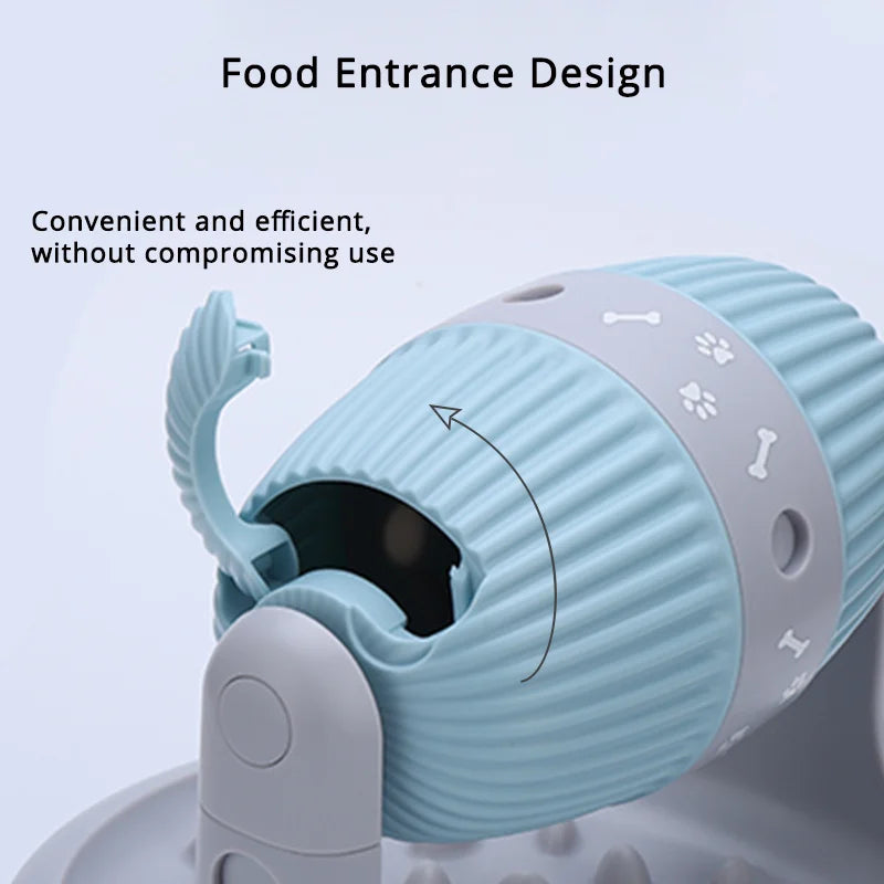 Small Medium Rotating Pet Cylindrical Roller Food Leaking Toy Leak Proof Food Ball Bowl Adjustable Height Pet Interactive Toy