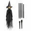 Halloween Colourful Glow Three Hand-Holding Witches Sound-activated hand-holding witch Halloween light up decoration props
