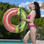 PVC Thickened Inflatable Adults Swimming Ring Fruit Lemon Swim Circle Pool Float Summer Beach Party Floating Circle on Water