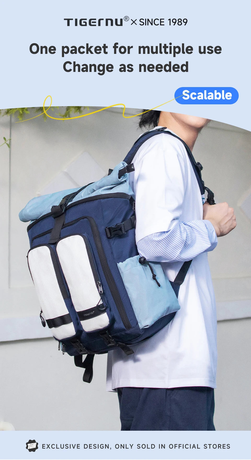 Tigernu School Backpack Bags For Women For Men Knapsack Nylon Backpacks Lady Bags Schoolbag Travel Backpack Male Korean Backpack