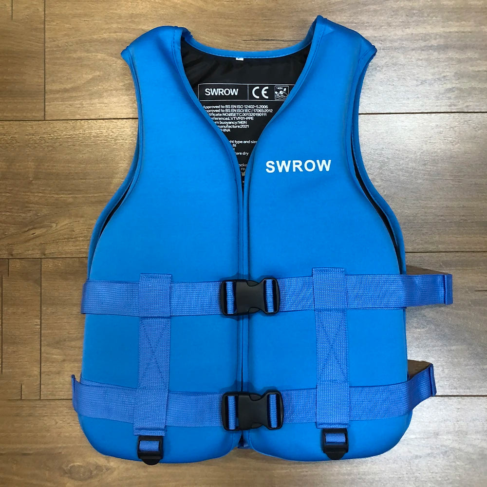 Portable fashion adult children's life jacket neoprene swimming life jacket water sports fishing kayak surfing life jacket 2023